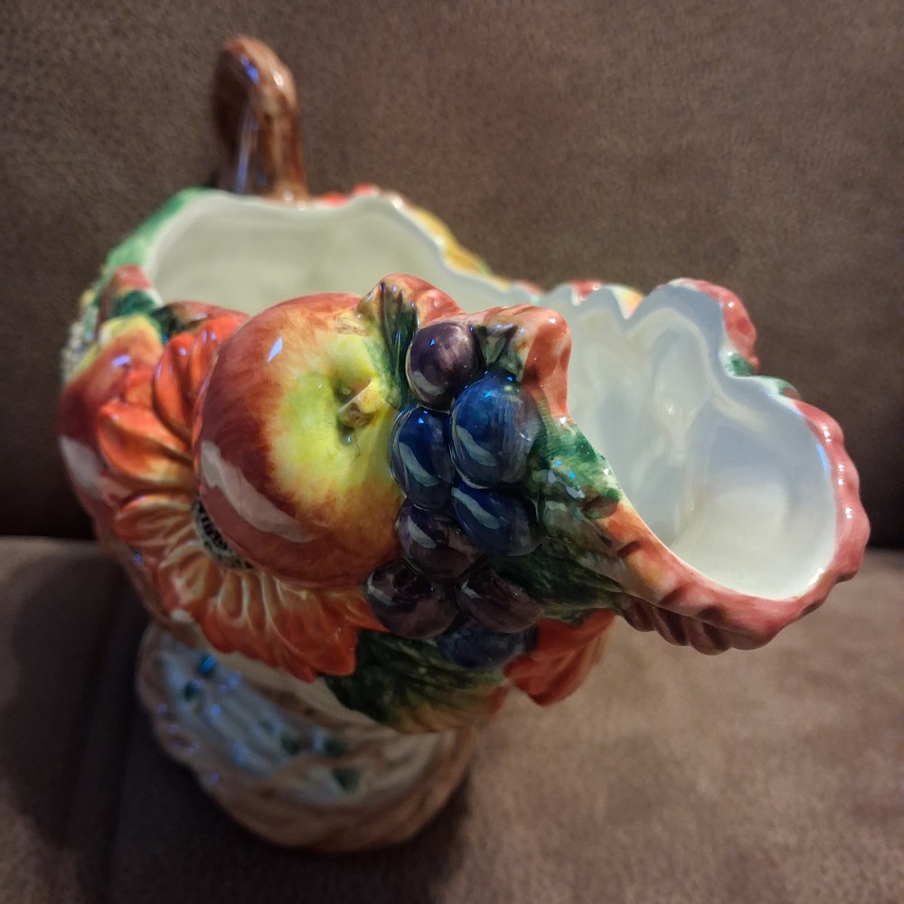Colorful Ceramic Cornucopia Vase - Picture 6 of 13